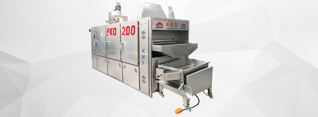 Single-Belt Roasting Oven - Continuonus Dry Nuts Roasting Machine - EKO - 200